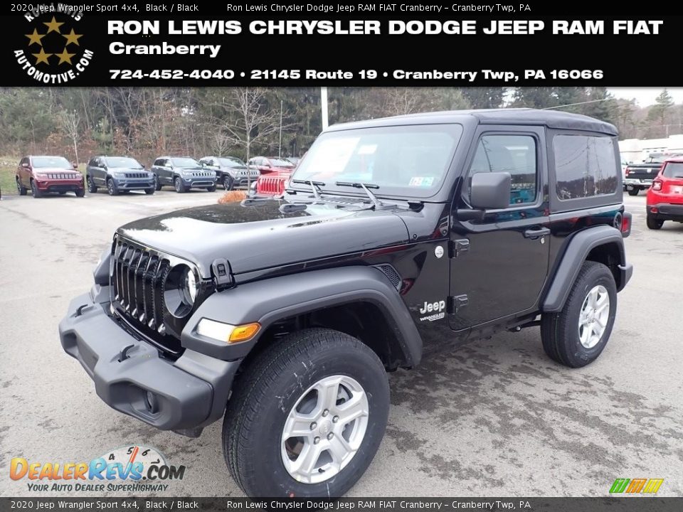 2020 Jeep Wrangler Sport 4x4 Black / Black Photo #1