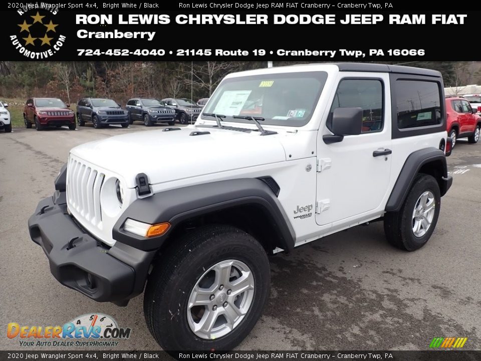 2020 Jeep Wrangler Sport 4x4 Bright White / Black Photo #1