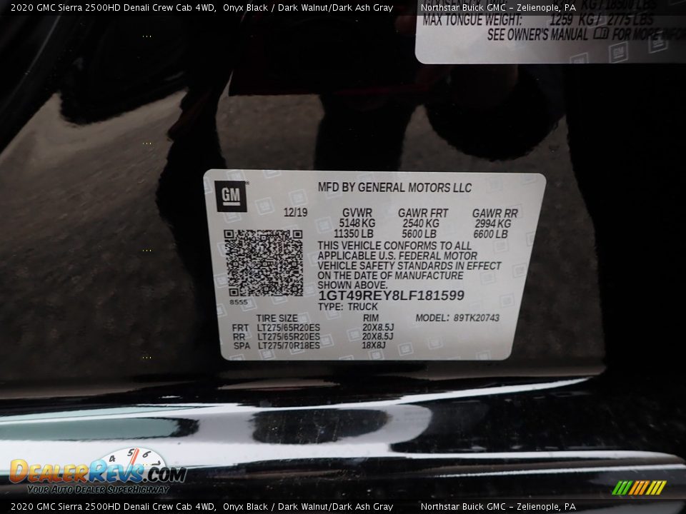2020 GMC Sierra 2500HD Denali Crew Cab 4WD Onyx Black / Dark Walnut/Dark Ash Gray Photo #10