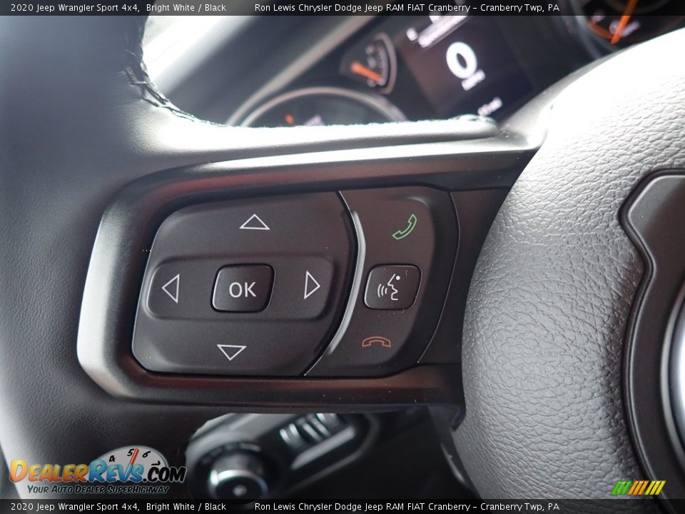 2020 Jeep Wrangler Sport 4x4 Bright White / Black Photo #20