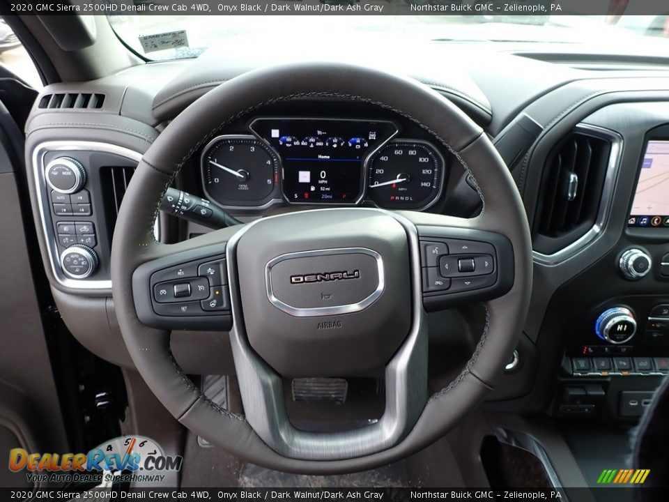 2020 GMC Sierra 2500HD Denali Crew Cab 4WD Onyx Black / Dark Walnut/Dark Ash Gray Photo #16