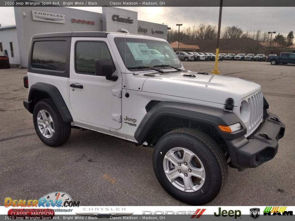 2020 Jeep Wrangler Sport 4x4 Bright White / Black Photo #1