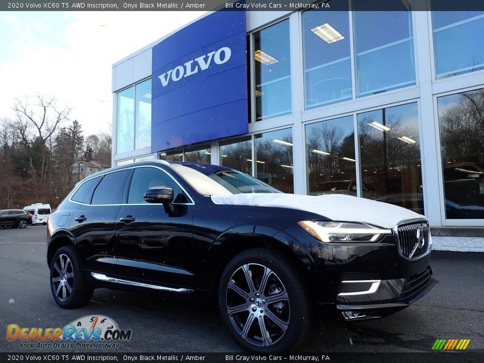 2020 Volvo XC60 T5 AWD Inscription Onyx Black Metallic / Amber Photo #1