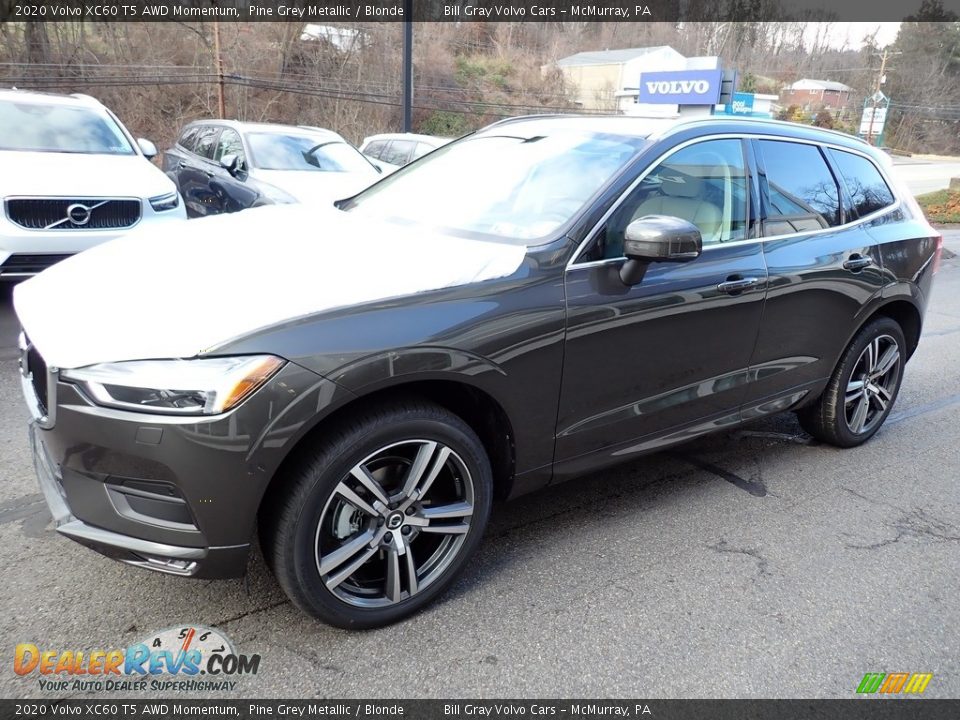 2020 Volvo XC60 T5 AWD Momentum Pine Grey Metallic / Blonde Photo #5