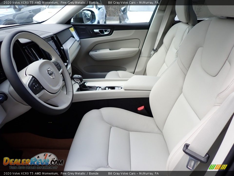 2020 Volvo XC60 T5 AWD Momentum Pine Grey Metallic / Blonde Photo #7