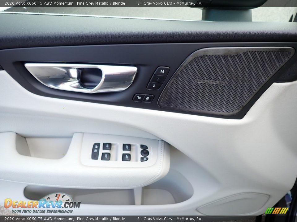 2020 Volvo XC60 T5 AWD Momentum Pine Grey Metallic / Blonde Photo #10