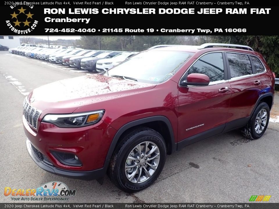 2020 Jeep Cherokee Latitude Plus 4x4 Velvet Red Pearl / Black Photo #1