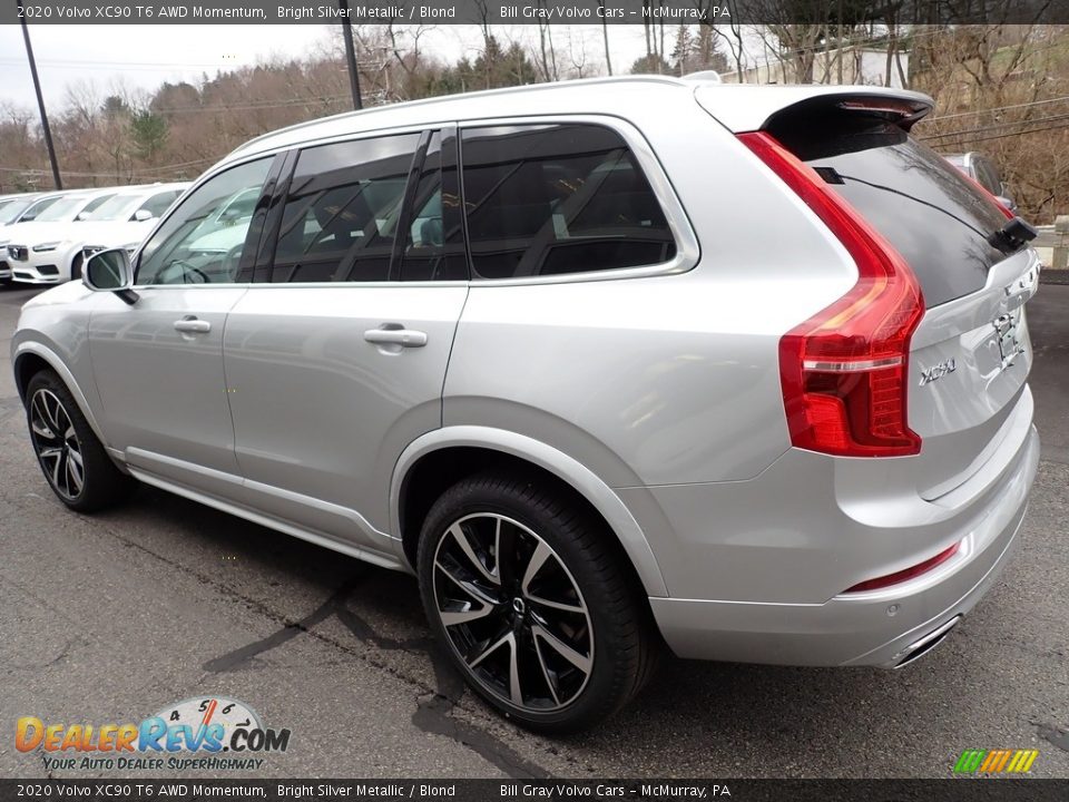 2020 Volvo XC90 T6 AWD Momentum Bright Silver Metallic / Blond Photo #3