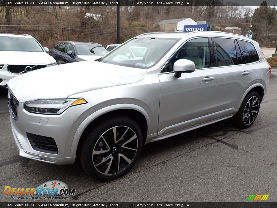 Bright Silver Metallic 2020 Volvo XC90 T6 AWD Momentum Photo #4