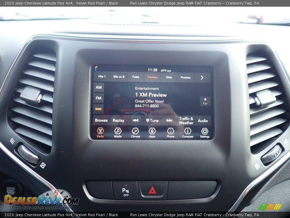 2020 Jeep Cherokee Latitude Plus 4x4 Velvet Red Pearl / Black Photo #16