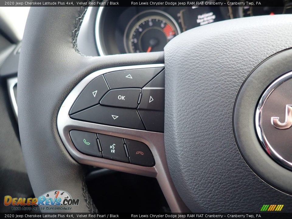 2020 Jeep Cherokee Latitude Plus 4x4 Velvet Red Pearl / Black Photo #19
