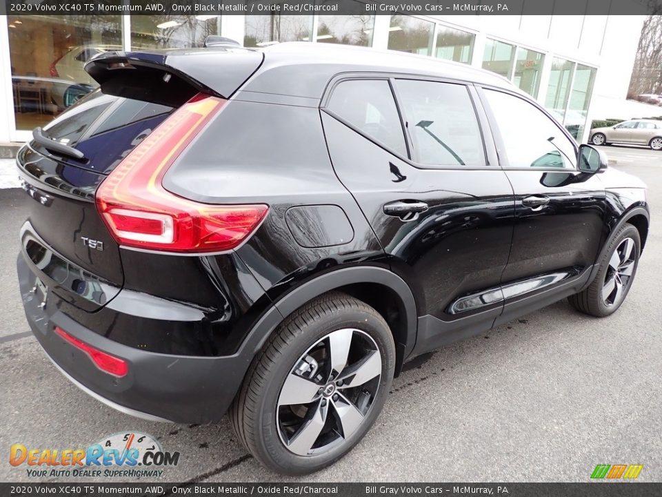 2020 Volvo XC40 T5 Momentum AWD Onyx Black Metallic / Oxide Red/Charcoal Photo #2