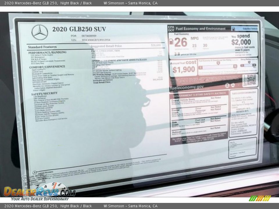 2020 Mercedes-Benz GLB 250 Night Black / Black Photo #10