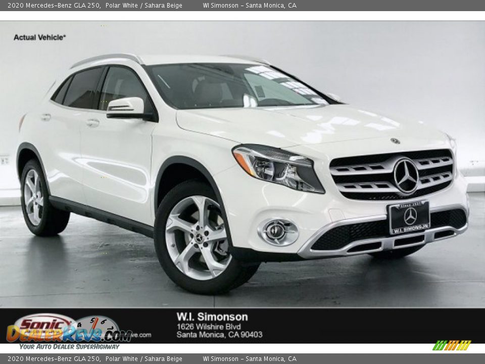 2020 Mercedes-Benz GLA 250 Polar White / Sahara Beige Photo #1