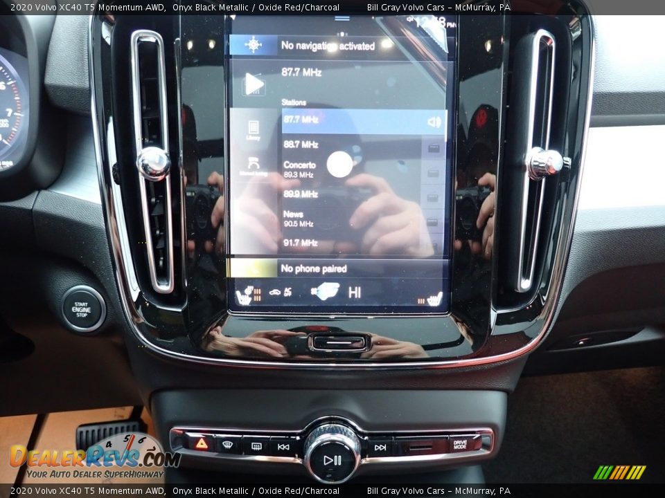 2020 Volvo XC40 T5 Momentum AWD Onyx Black Metallic / Oxide Red/Charcoal Photo #15