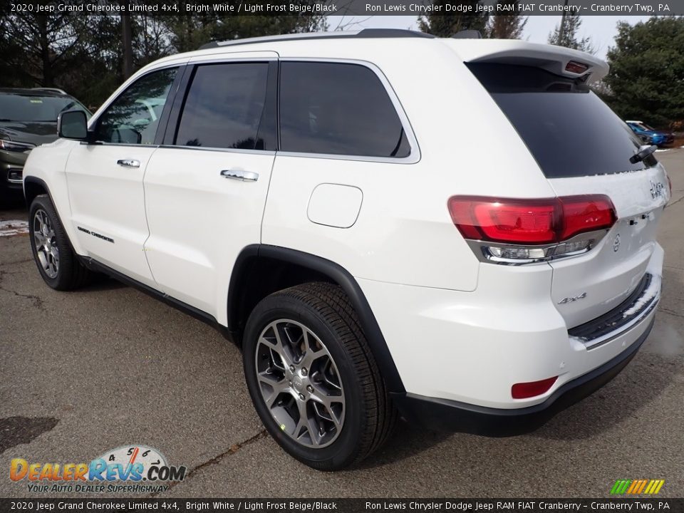 2020 Jeep Grand Cherokee Limited 4x4 Bright White / Light Frost Beige/Black Photo #3