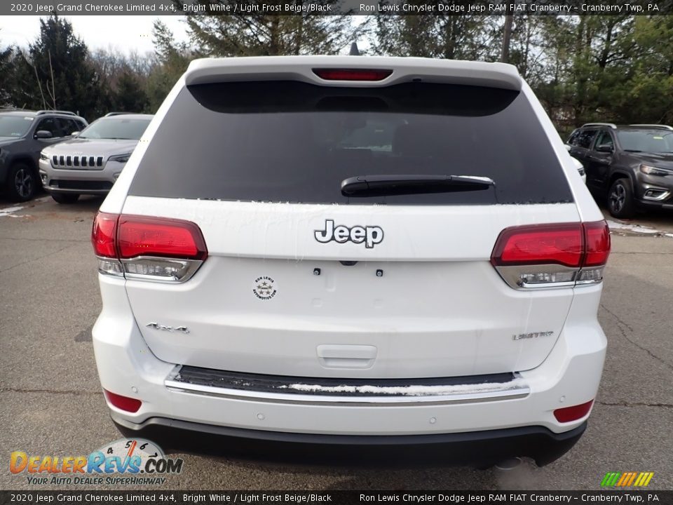 2020 Jeep Grand Cherokee Limited 4x4 Bright White / Light Frost Beige/Black Photo #4