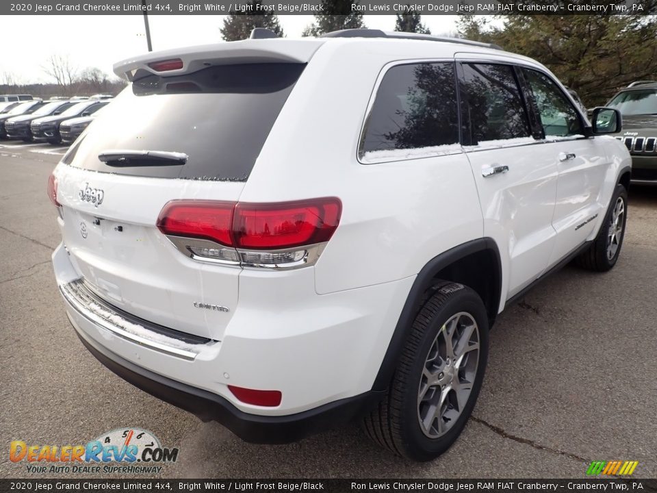 2020 Jeep Grand Cherokee Limited 4x4 Bright White / Light Frost Beige/Black Photo #5