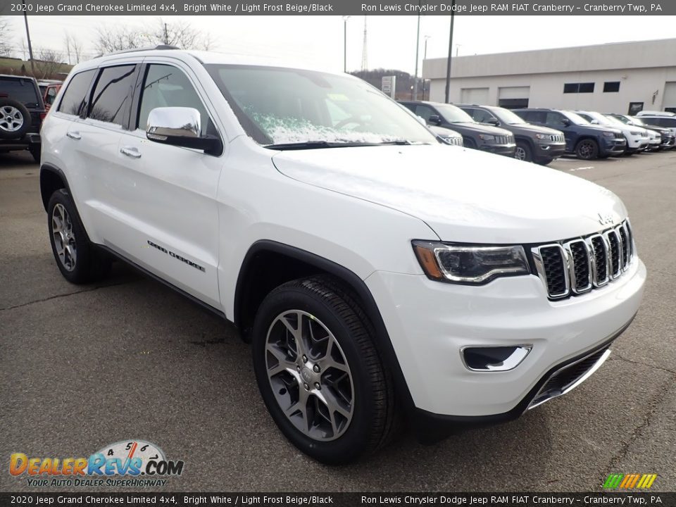 2020 Jeep Grand Cherokee Limited 4x4 Bright White / Light Frost Beige/Black Photo #7