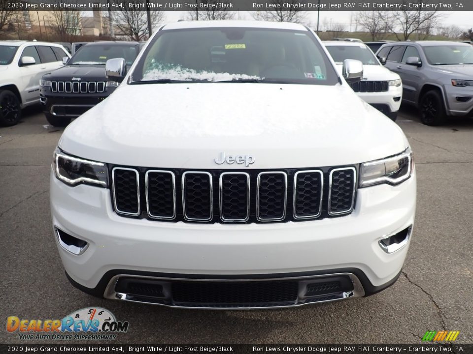 2020 Jeep Grand Cherokee Limited 4x4 Bright White / Light Frost Beige/Black Photo #8