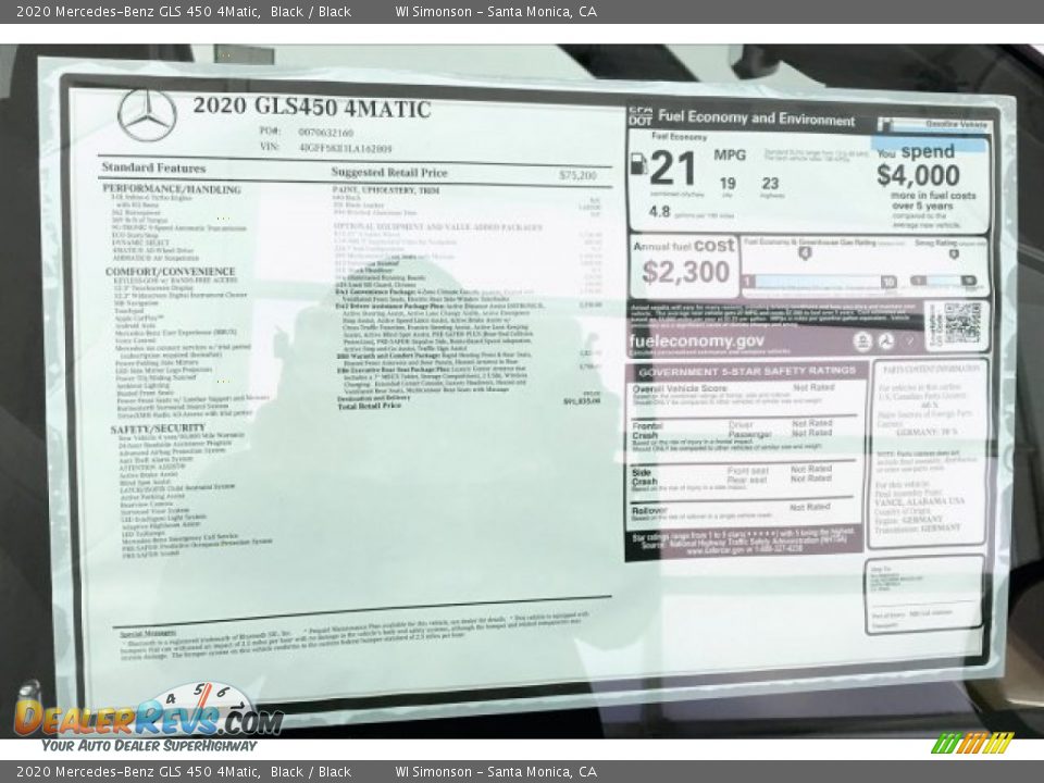 2020 Mercedes-Benz GLS 450 4Matic Black / Black Photo #10