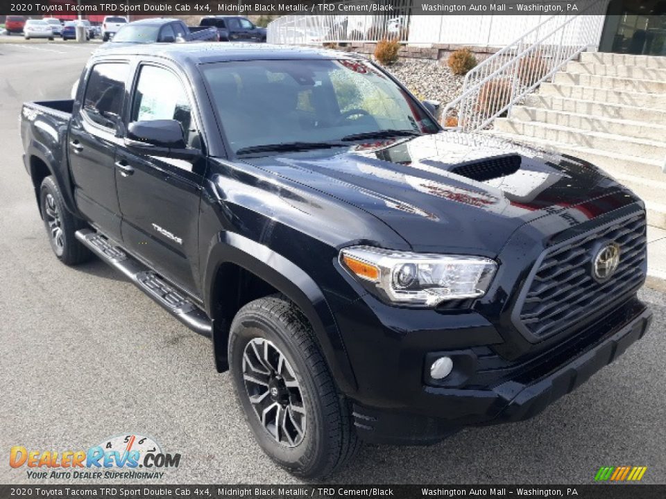 2020 Toyota Tacoma TRD Sport Double Cab 4x4 Midnight Black Metallic / TRD Cement/Black Photo #1