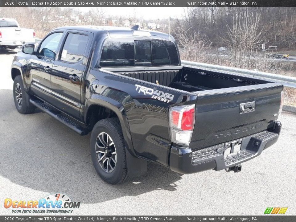 2020 Toyota Tacoma TRD Sport Double Cab 4x4 Midnight Black Metallic / TRD Cement/Black Photo #2