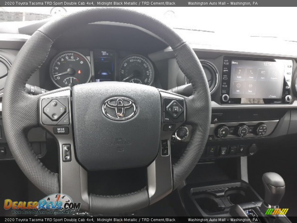 2020 Toyota Tacoma TRD Sport Double Cab 4x4 Midnight Black Metallic / TRD Cement/Black Photo #3