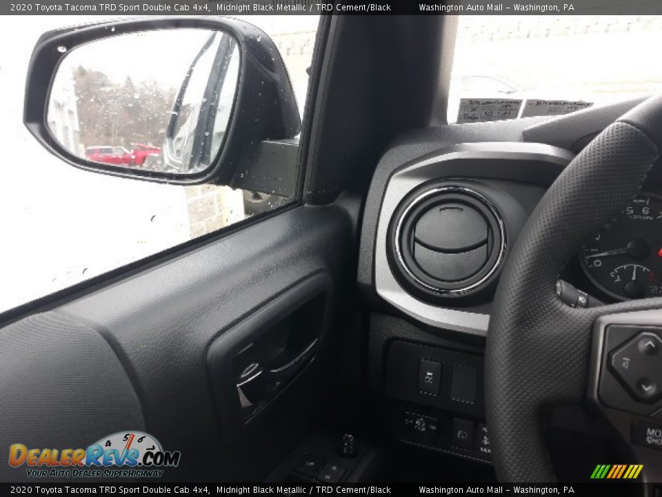 2020 Toyota Tacoma TRD Sport Double Cab 4x4 Midnight Black Metallic / TRD Cement/Black Photo #10