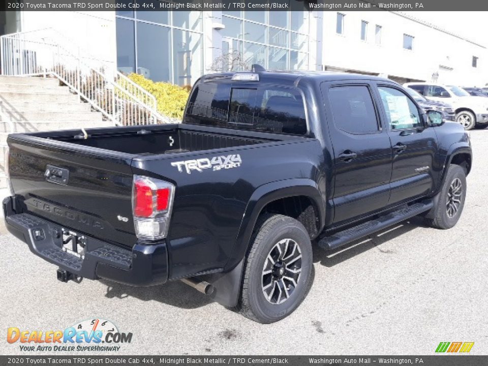 2020 Toyota Tacoma TRD Sport Double Cab 4x4 Midnight Black Metallic / TRD Cement/Black Photo #34