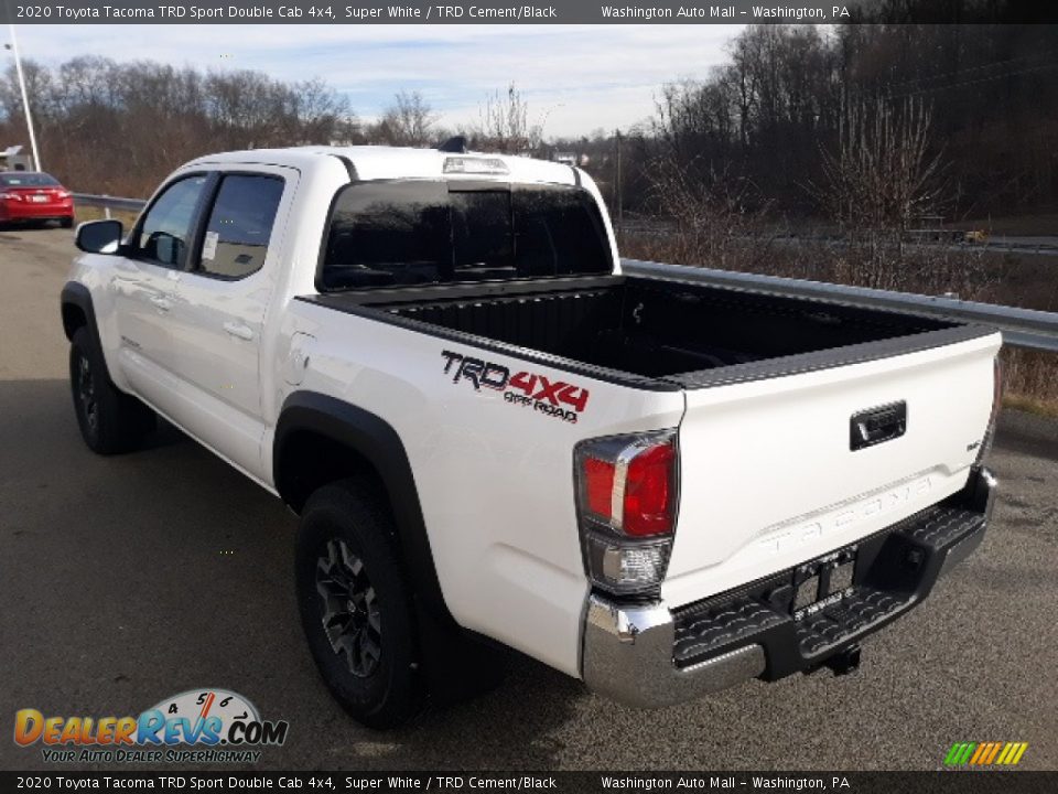 2020 Toyota Tacoma TRD Sport Double Cab 4x4 Super White / TRD Cement/Black Photo #2