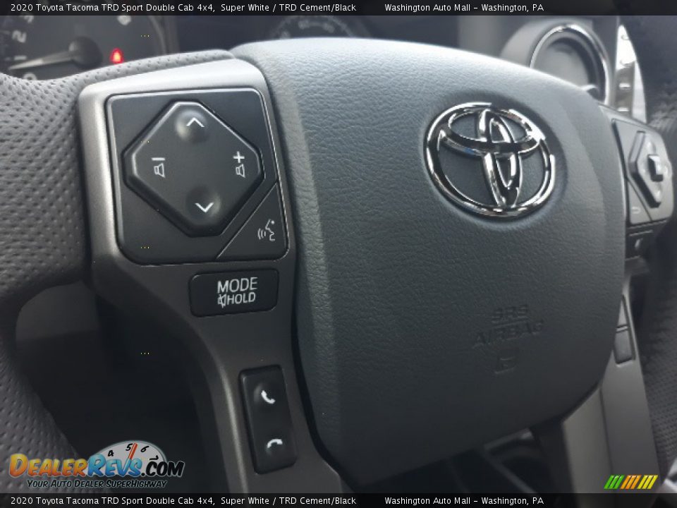 2020 Toyota Tacoma TRD Sport Double Cab 4x4 Super White / TRD Cement/Black Photo #8