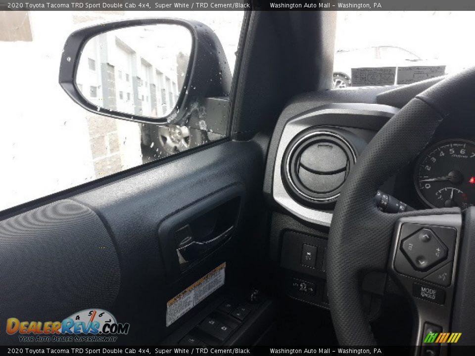 2020 Toyota Tacoma TRD Sport Double Cab 4x4 Super White / TRD Cement/Black Photo #10