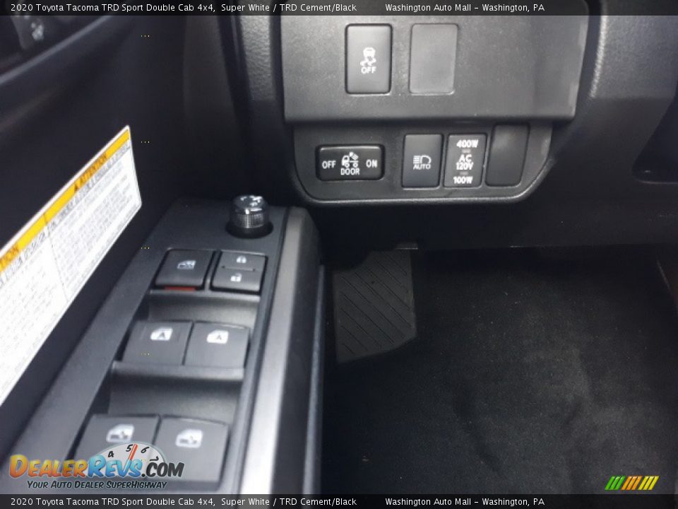 2020 Toyota Tacoma TRD Sport Double Cab 4x4 Super White / TRD Cement/Black Photo #11