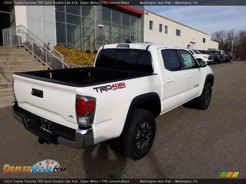 2020 Toyota Tacoma TRD Sport Double Cab 4x4 Super White / TRD Cement/Black Photo #33