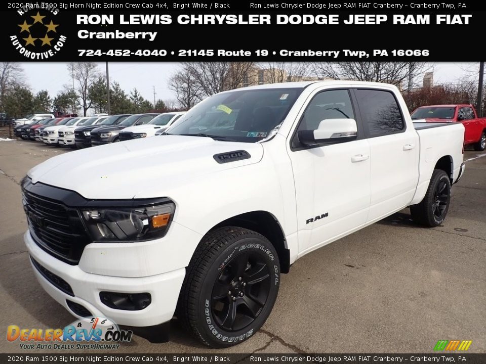 2020 Ram 1500 Big Horn Night Edition Crew Cab 4x4 Bright White / Black Photo #1