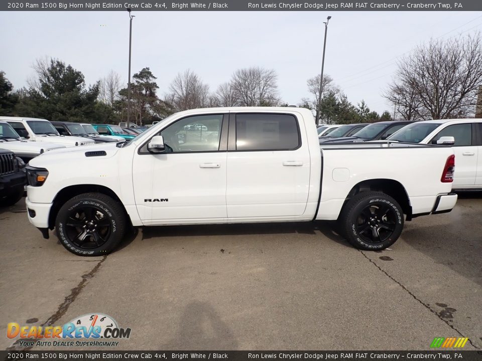 Bright White 2020 Ram 1500 Big Horn Night Edition Crew Cab 4x4 Photo #2