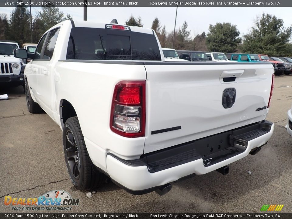 2020 Ram 1500 Big Horn Night Edition Crew Cab 4x4 Bright White / Black Photo #3