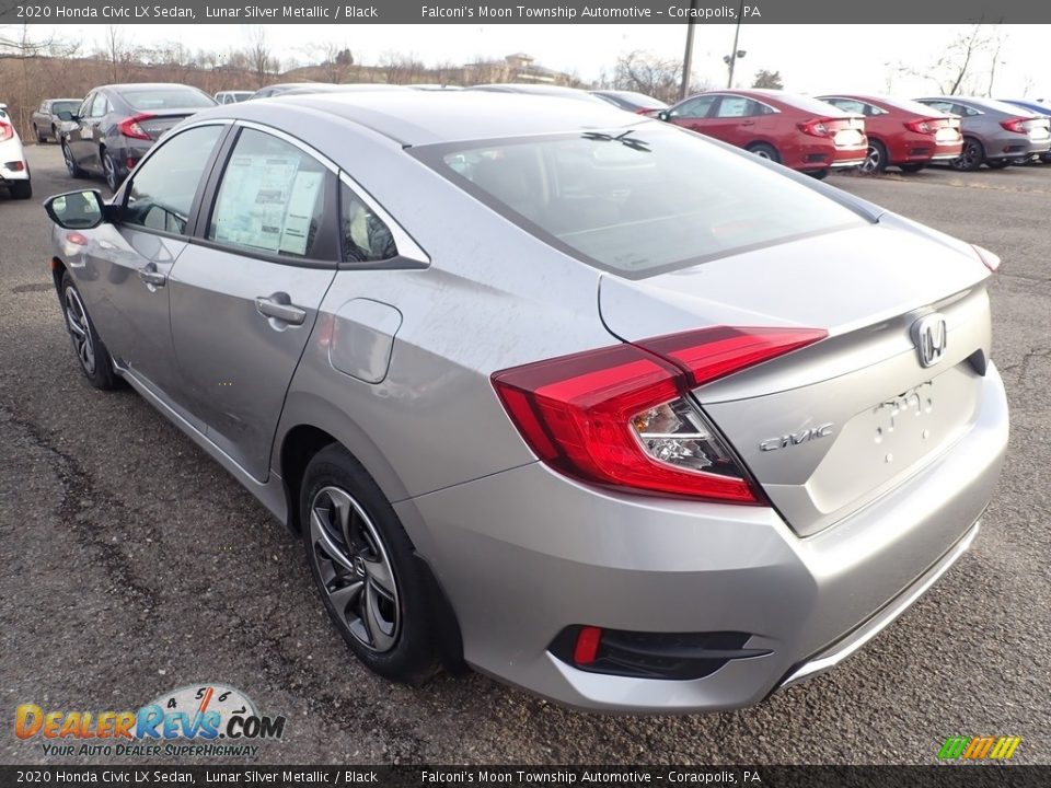2020 Honda Civic LX Sedan Lunar Silver Metallic / Black Photo #3