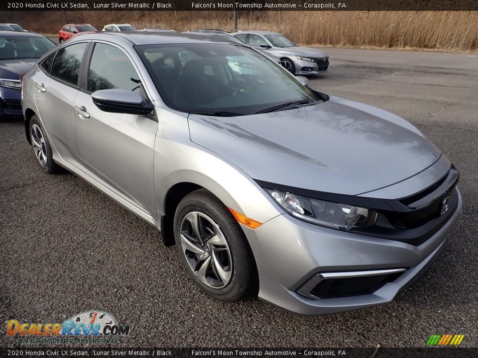 2020 Honda Civic LX Sedan Lunar Silver Metallic / Black Photo #6