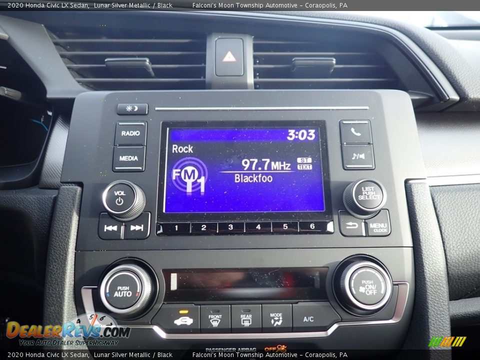 2020 Honda Civic LX Sedan Lunar Silver Metallic / Black Photo #14