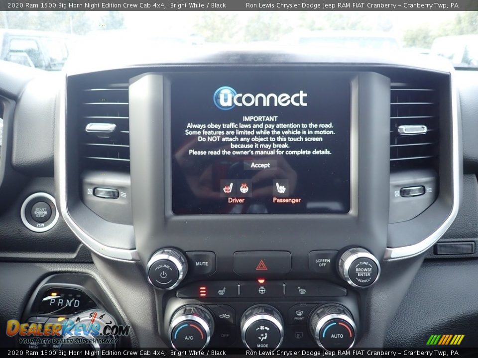 2020 Ram 1500 Big Horn Night Edition Crew Cab 4x4 Bright White / Black Photo #15