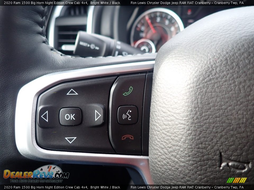 2020 Ram 1500 Big Horn Night Edition Crew Cab 4x4 Bright White / Black Photo #18