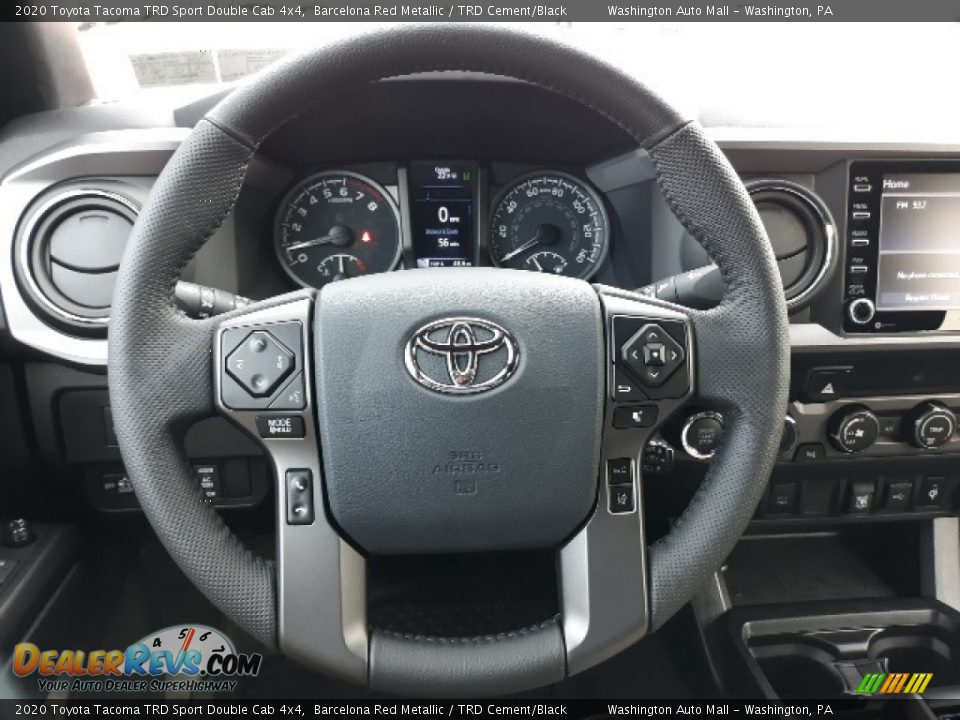 2020 Toyota Tacoma TRD Sport Double Cab 4x4 Barcelona Red Metallic / TRD Cement/Black Photo #8