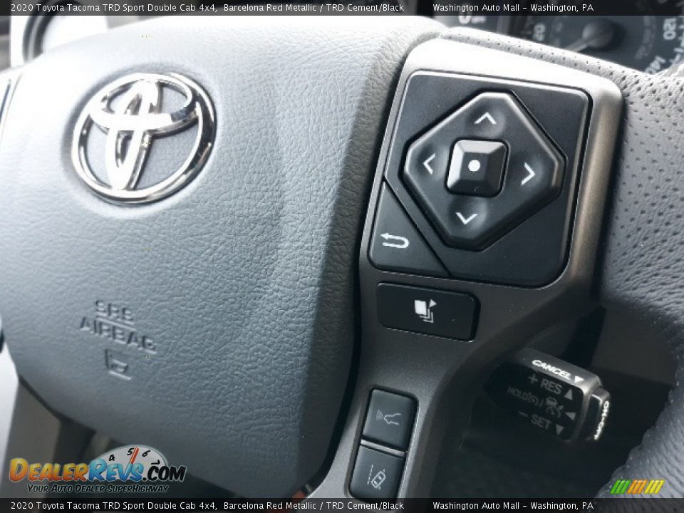 2020 Toyota Tacoma TRD Sport Double Cab 4x4 Barcelona Red Metallic / TRD Cement/Black Photo #10
