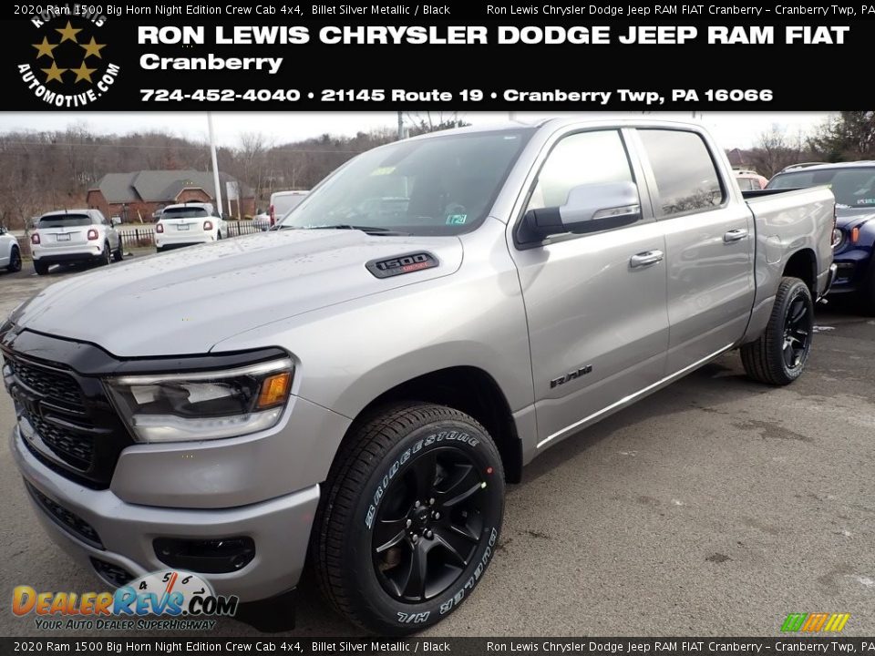 2020 Ram 1500 Big Horn Night Edition Crew Cab 4x4 Billet Silver Metallic / Black Photo #1