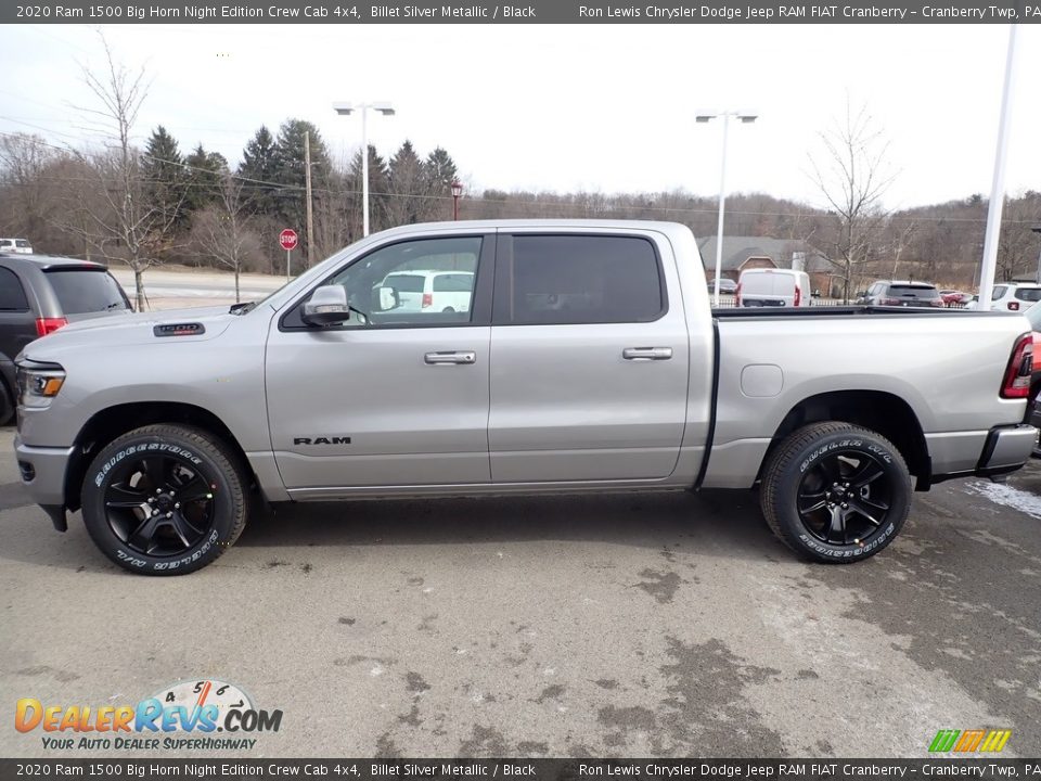 2020 Ram 1500 Big Horn Night Edition Crew Cab 4x4 Billet Silver Metallic / Black Photo #2