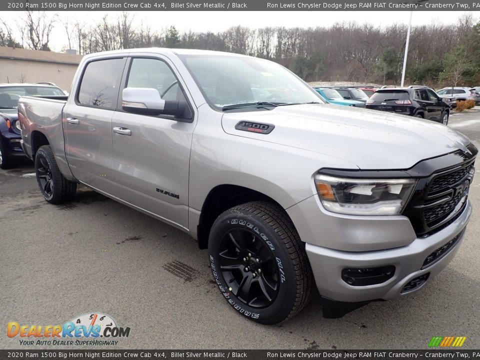 2020 Ram 1500 Big Horn Night Edition Crew Cab 4x4 Billet Silver Metallic / Black Photo #6