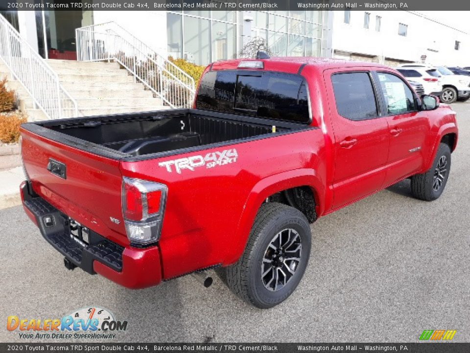 2020 Toyota Tacoma TRD Sport Double Cab 4x4 Barcelona Red Metallic / TRD Cement/Black Photo #35