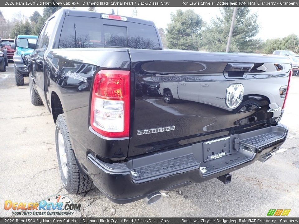 2020 Ram 1500 Big Horn Crew Cab 4x4 Diamond Black Crystal Pearl / Black/Diesel Gray Photo #3